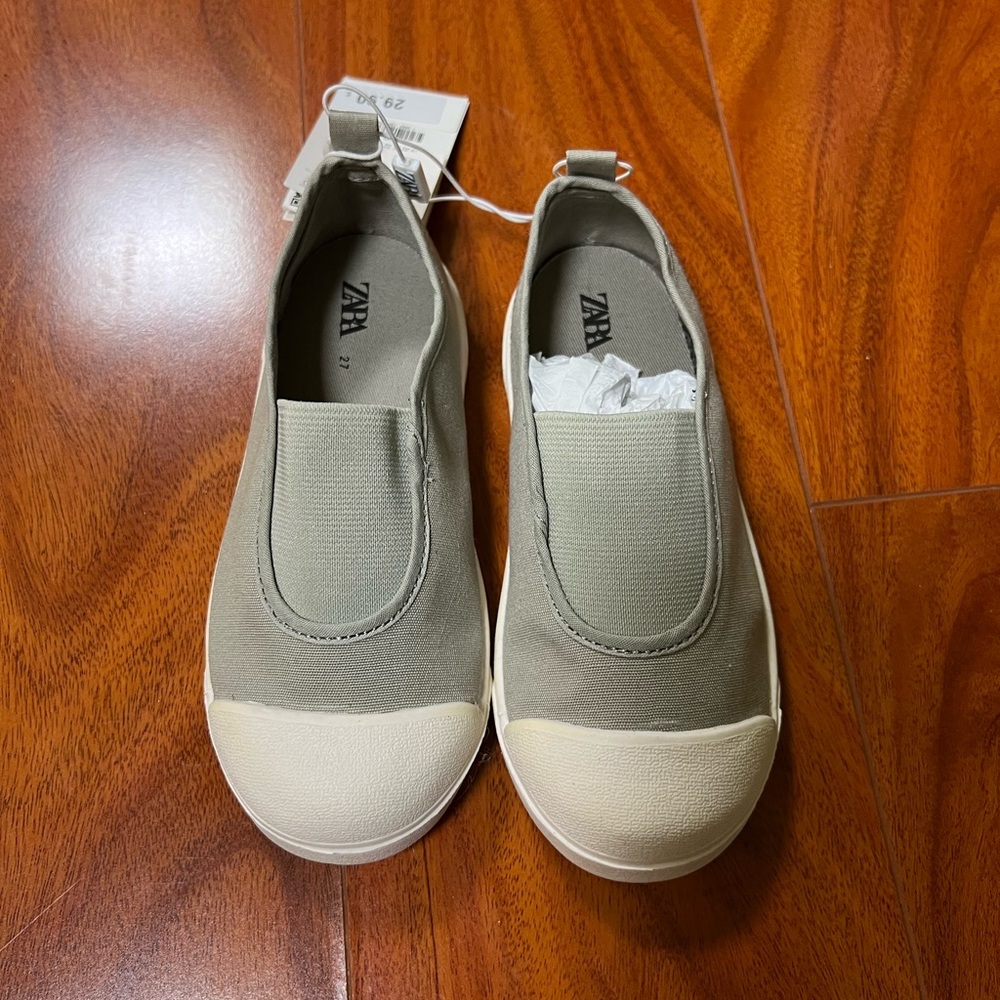 Zara Baby Cotton Elastic Sneakers Size 10.5 (27) Kids